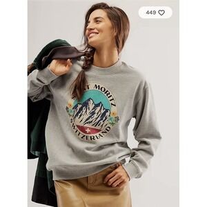 Free People Desert Dreamer Saint Moritz Mountain Sweatshirt Size Large
